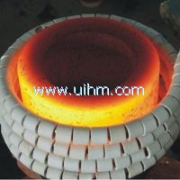 graphite induction melting furnace with ceramic covered coil
