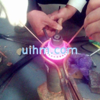 induction copper brazing, soldering electrical short-circuit ring