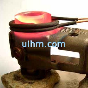 UHF induction heating bolt head