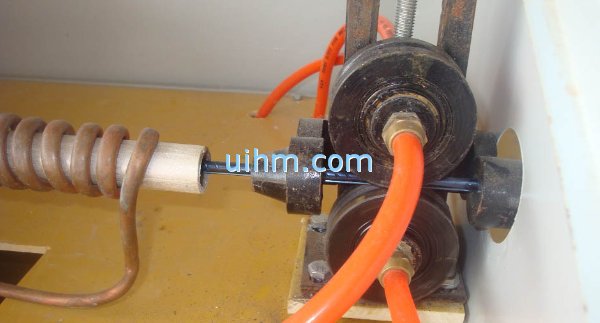induction heating reinforcing rebar (steel bar) online by multi induction coils