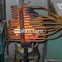 custom-design induction coil for heating steel workpiece