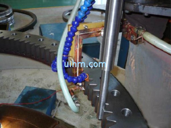 induction hardening gear teeth with custom-design induction coil
