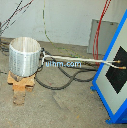 custom-design induction coil for heating rotor