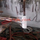induction coil with 8 rounds and 2 parallel copper pipe for quick heating 13mm steel bar