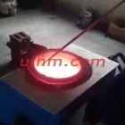 induction melting 140kg silver with tilting furnace by-100kw induction heater um-100ab-mf