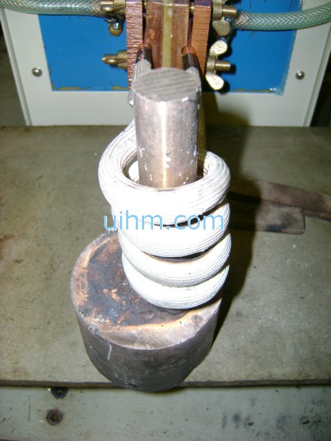 induction heating steel rod by UM-40AB-HF