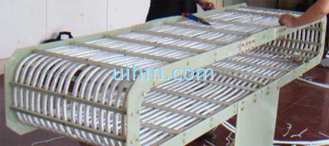 induction heating form relieved teeth of excavator with 2.4 meter induction coil