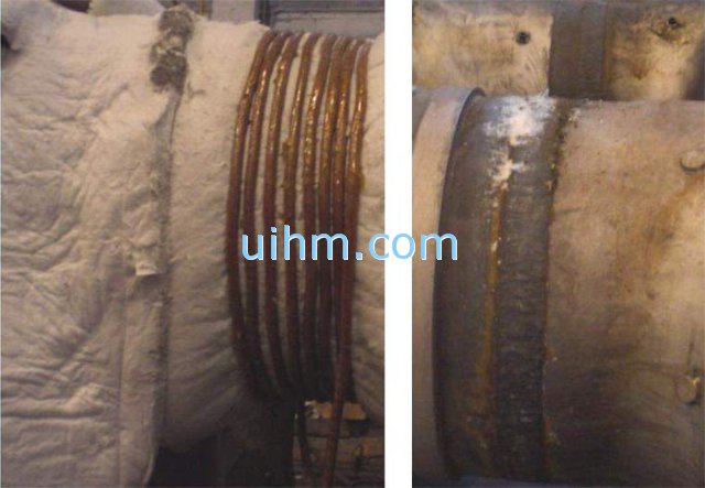induction preheating and heat treatment for 18Ton control valve of 600MW turbine