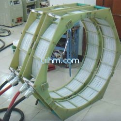 air cooled cylinder induction coil for heating gas pipeline by um-dsp80a-hf