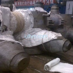 induction preheating (250 degree) and heat treatment (710 degree) for 30ton control valve of 1000mw