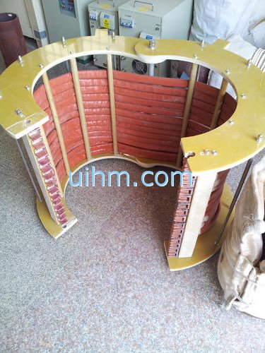 air-cooled clamp coil for heating oil pipeline