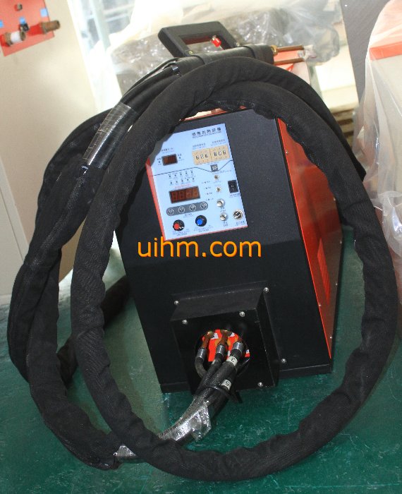 UM-20A-UHF with flexible handheld induction coil for brazing