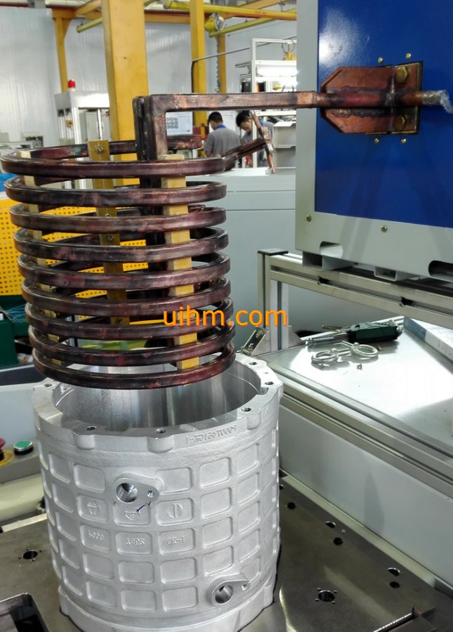 induction coil for shrink fitting motor