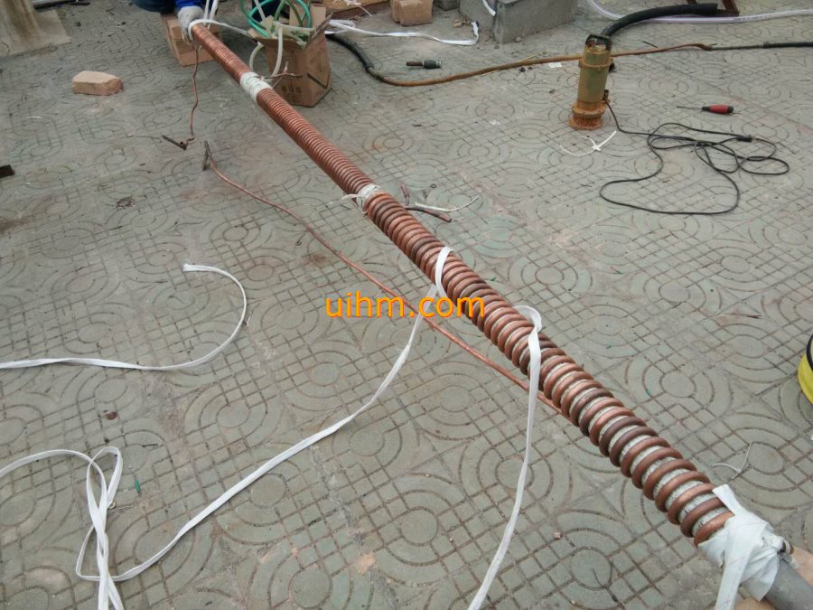 induction coils for heating 3 meter long SS steel pipe