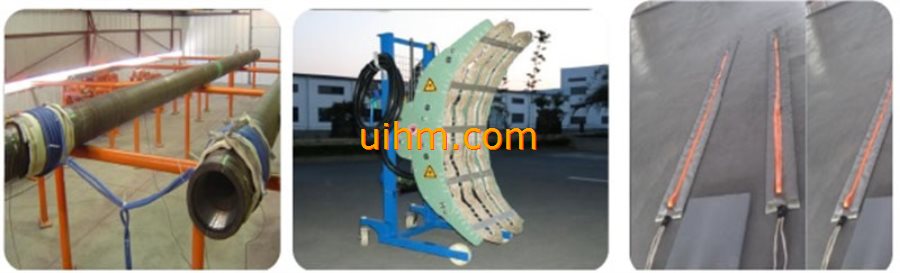 induction preheating by full air cooled flexible induction coil
