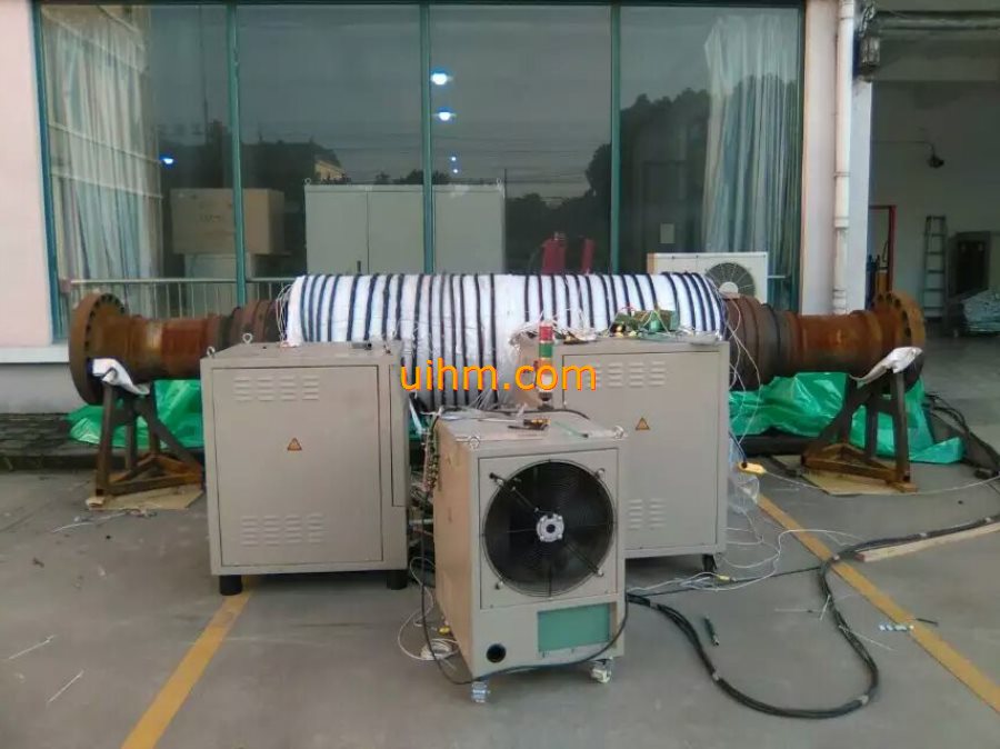 induction preheating turbine-shaft by full air cooled DSP induction heater