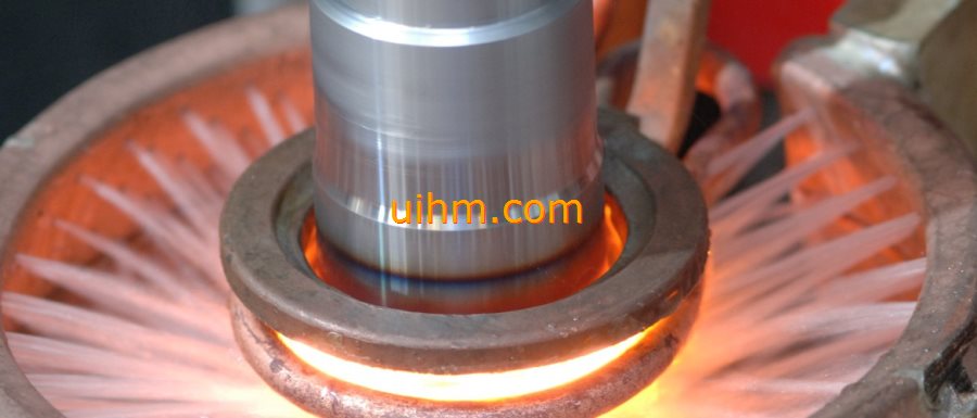 induction quenching axle by UHF induction heating machine