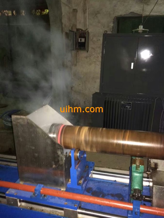 induction quenching large steep pipe by 500KW RF induction heater (2)