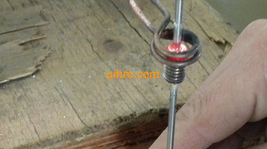 induction soldering tiny SS steel pipe with steel sleeve by silver stick (14)