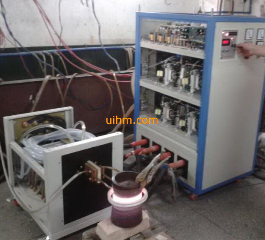 induction tempering steel pipe by 160KW induction heater