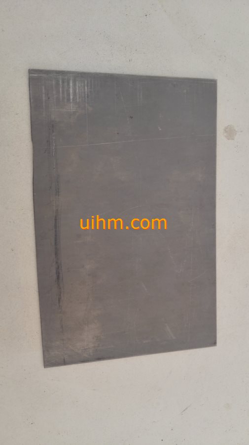 induction tempering titanium plate with moving handheld induction coil (2)