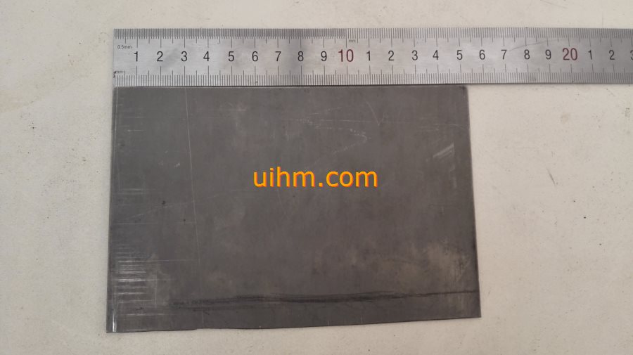 induction tempering titanium plate with moving handheld induction coil (3)