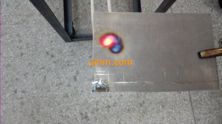 induction tempering titanium plate with moving handheld induction coil (4)