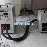induction annealing with U shape double ear induction coil