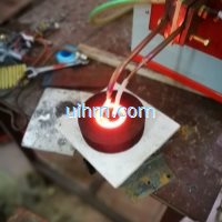 induction hardening inner surface of steel ring by uhf induction heater