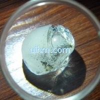 induction melting  quartz sand (glass)