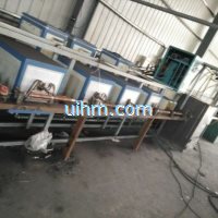 induction tempering steel wire online by multi induction heaters