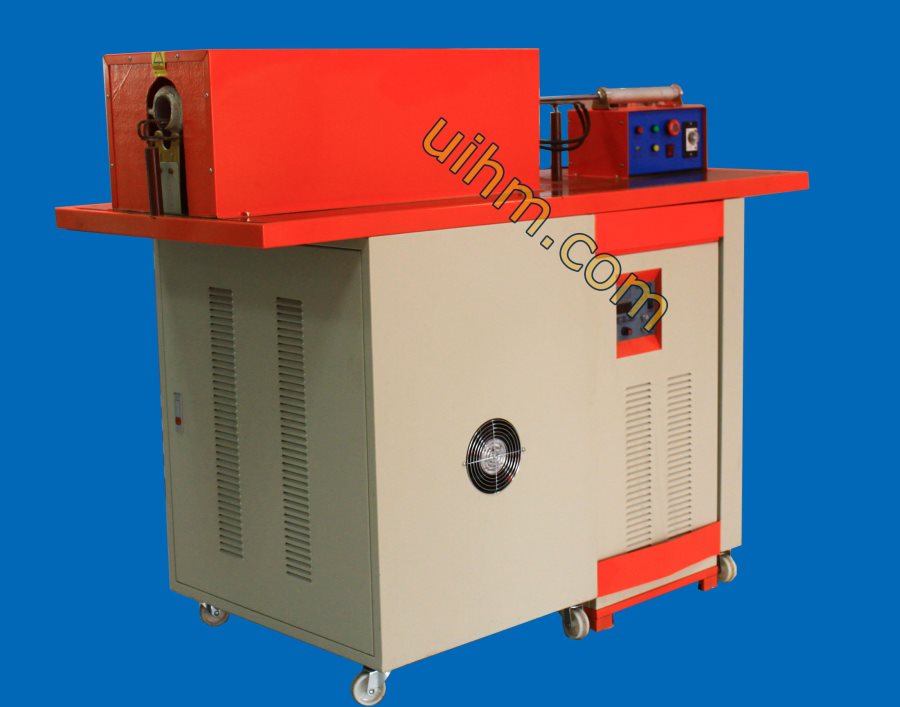 UM-80AB-MF induction heater with auto feed system for forging work
