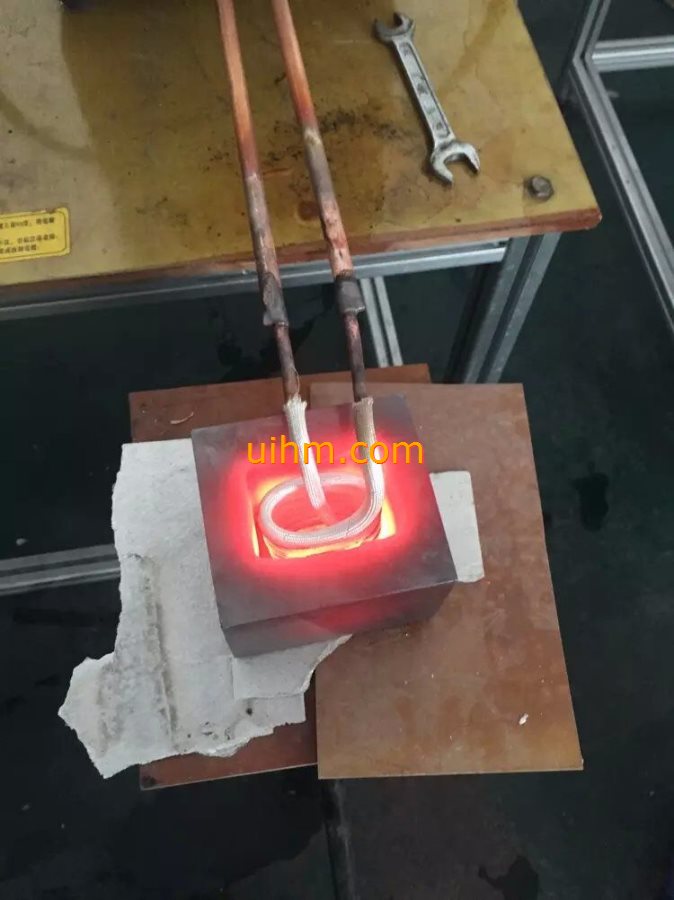 induction heating inner surface of SS steel block