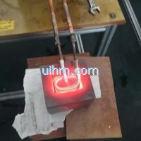 induction heating inner surface of ss steel block