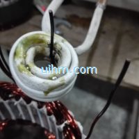 induction soldering stator parts