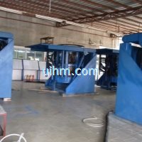 tilting furnace for mf scr induction heaters