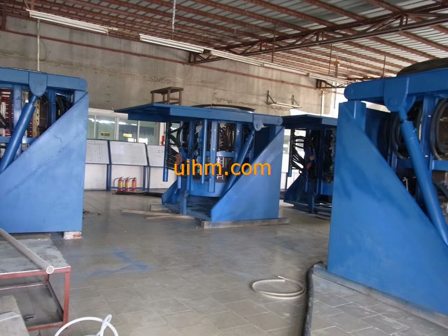 tilting furnace for MF SCR induction heaters