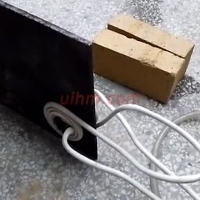 double flat ear type induction coil for tempering steel plate