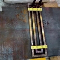 induction hardening side surface of steel plate by rf induction heater (3)