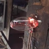 induction heating  tungsten filament by uhf machine