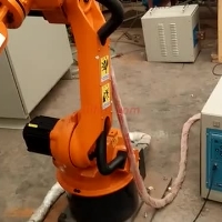 induction jointing automotive oil tube for by robot arm