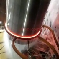 induction quenching steel roller by mf induction heater