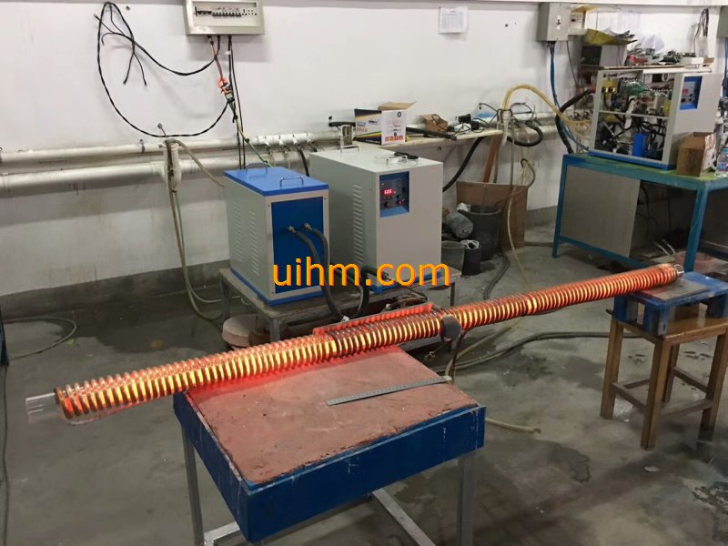 induction forging long steel rods by MF machine