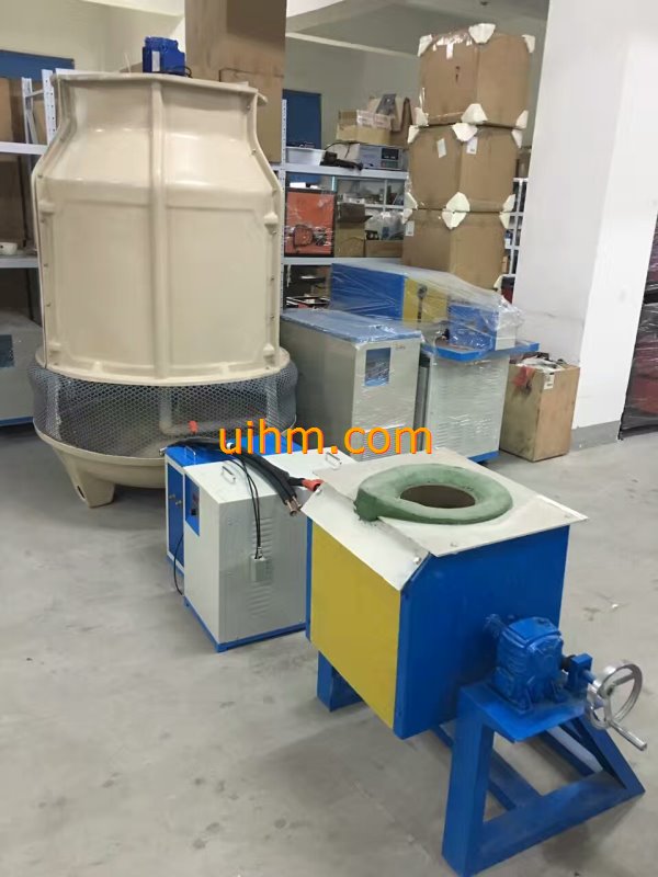 tilting induction melting machine by hand type