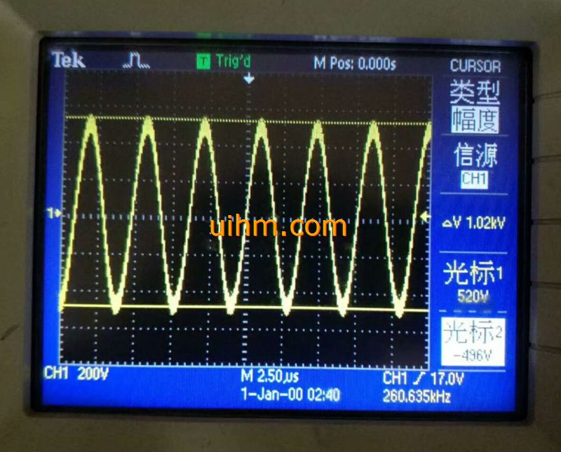 waveform of 260KHz of DSP induction heaters