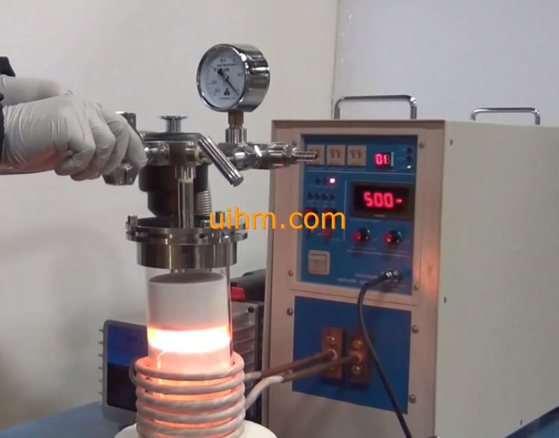 vacuum induction melting to 1300 oC by 15~25KW power