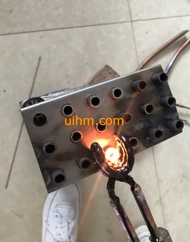 induction brazing SS steel by handheld induction coil (3)